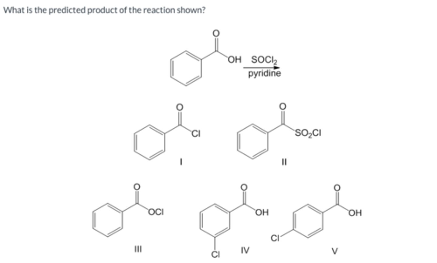 <p>What is the predicted produ ct of the reaction shown?</p>