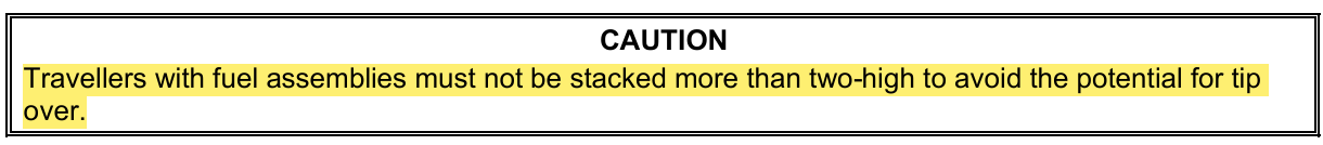 <p>B-RFL-FHP-008 New Fuel Receipt</p><p>New Receipt Handling</p><p>Stacking</p>