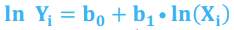 <p>Relative change in Y<sub>i</sub> for a relative change in X<sub>i</sub></p>