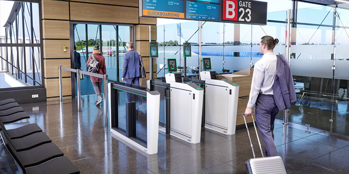 <p><span>an airport terminal entryway used for boarding or leaving an airplane</span></p>