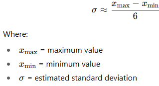 <p>estimating sigma </p>