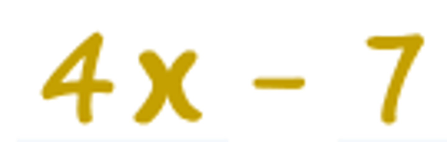 <p>A mathematical statement (variables,numbers, and operation symbols) that does not contain an equal sign.</p>