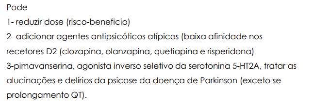 <p>em associação com um inibidor da descarboxilase</p>