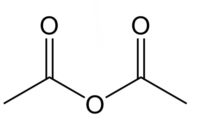 <p>Contains an O atom that bonds two C=O bonds</p>