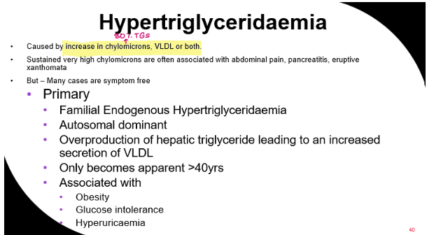 <p>Hypertriglyceridemia is characterised by?</p>
