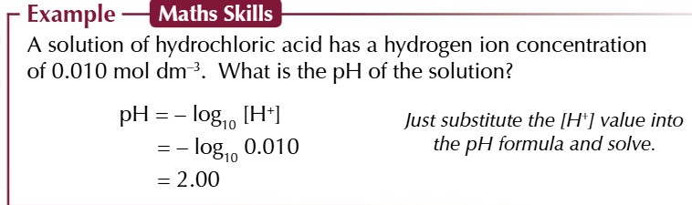 <p>the measure of the hydrogen ion concentration in a solution</p>