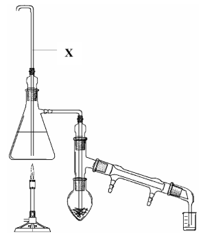 <p>Explain the function of the tube labelled X</p>