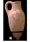 <p>-Dipper Juglet-Handmade-White-greenish clay-Knife shaved body w/ pointy base-Handle inserted into body</p>