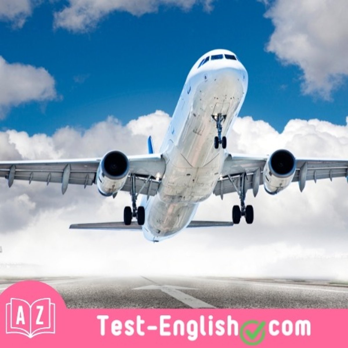 <p>Before the plane _____s off, you have to fasten your seatbelt.</p>