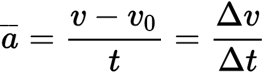 <p>Δv/Δt</p>