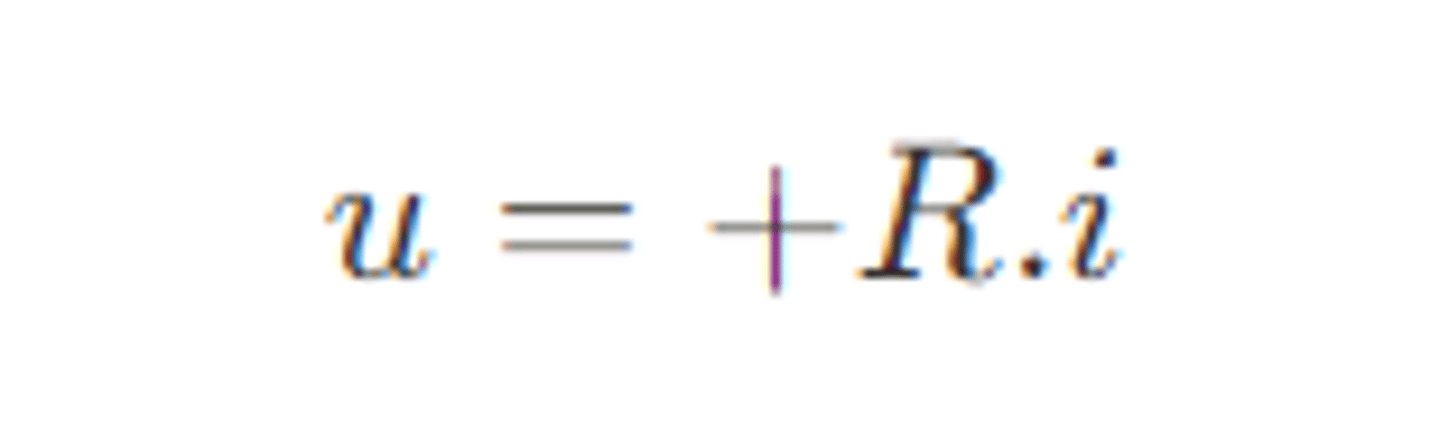 <p>U = <strong>+</strong> R x I       -> en convention récepteur</p>