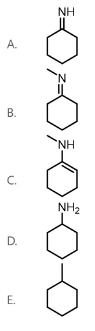 <p><span>Methylamine is reacted with cyclohexanone in the presence of catalytic H</span><sub>2</sub><span>SO</span><sub>4</sub><span>. What is the final product of the reaction?</span></p>