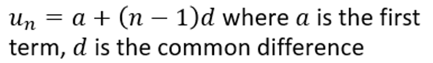 <p>a + (n-1)d</p>