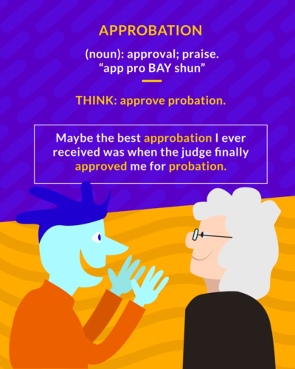 <p>(n.) the expression of approval or favorable opinion, praise; official approval</p><p>noun: approval</p>