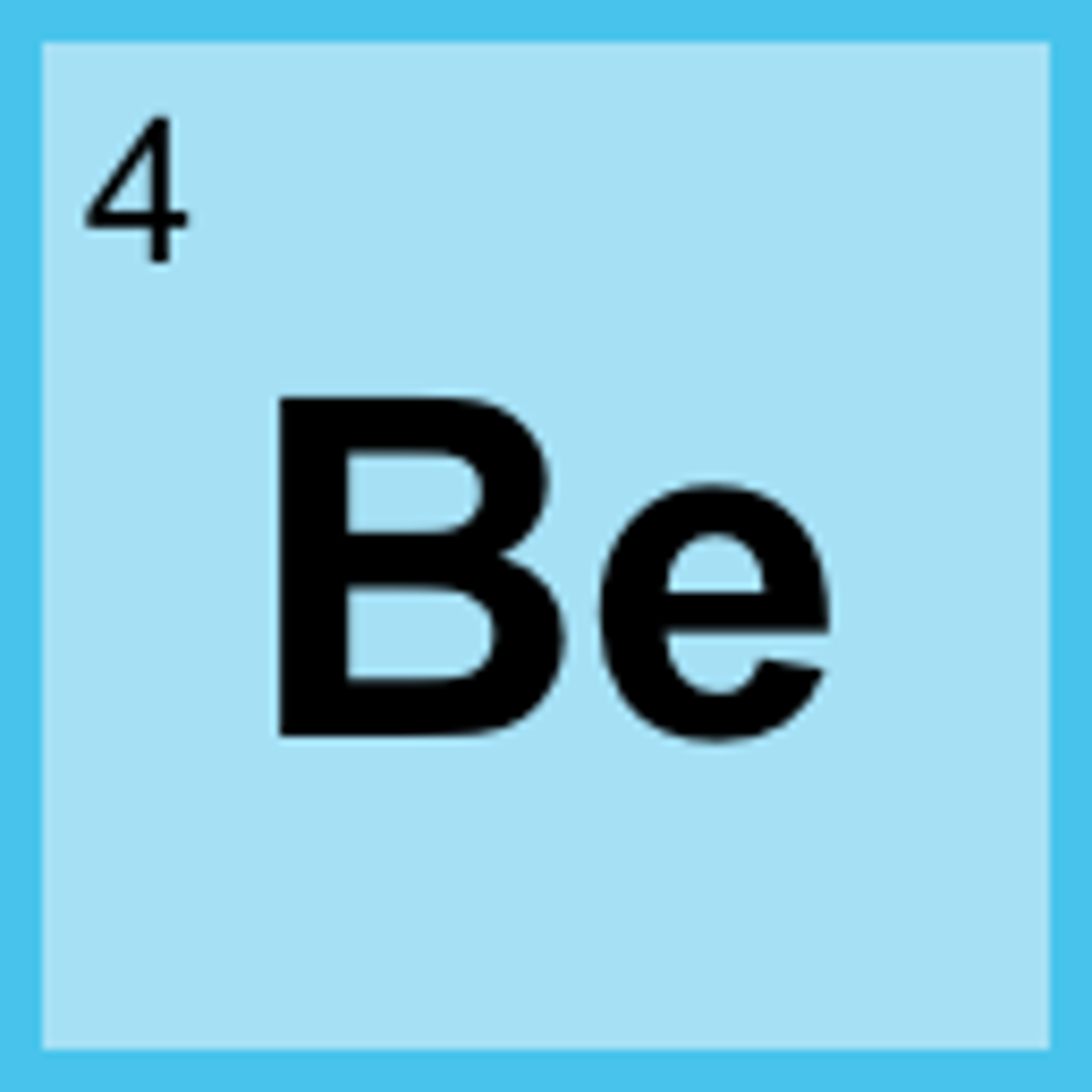 <p>Beryllium, 4</p>