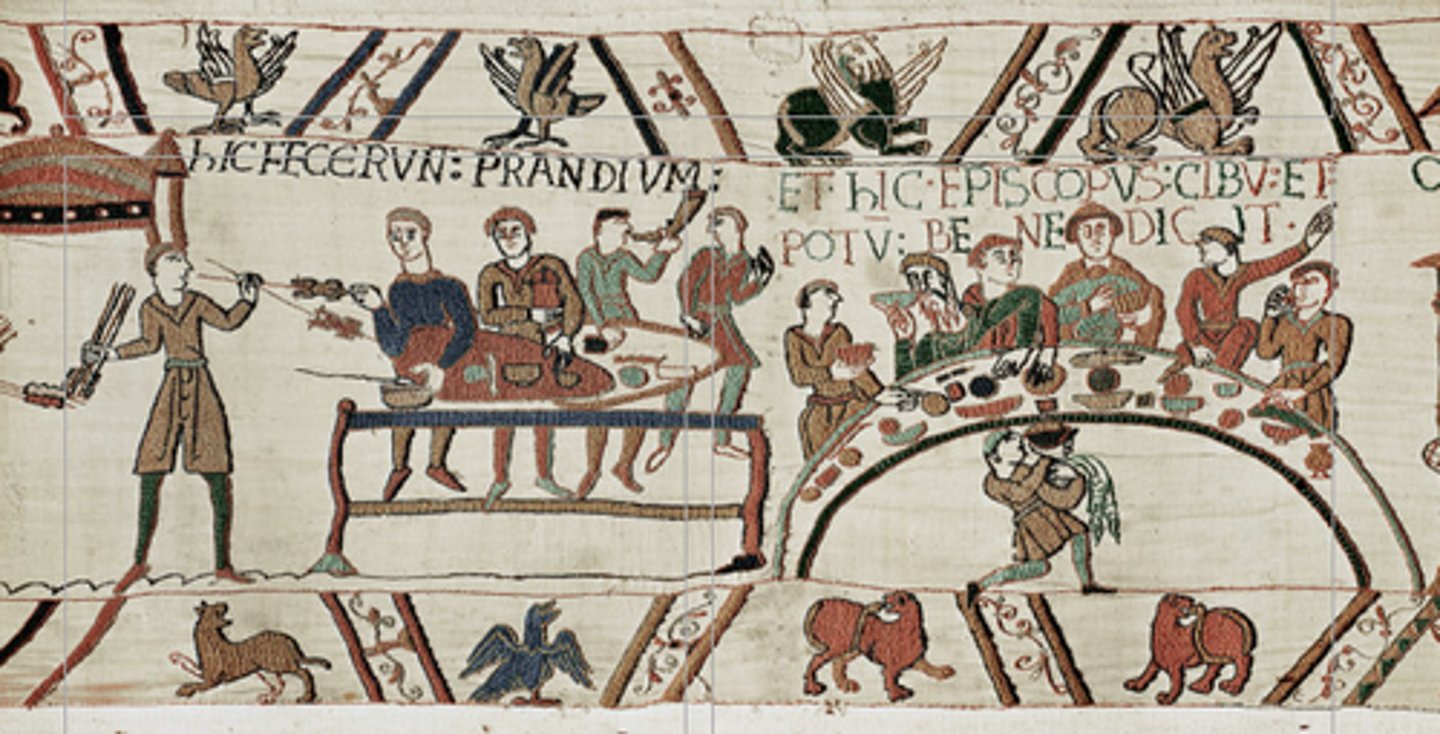 <p>Romanesque Europe, embroidery on linen</p>