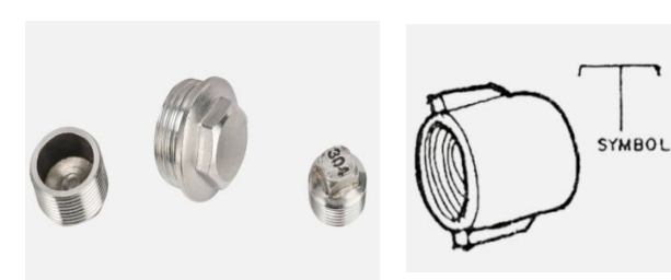 <p>An internally threaded fitting used to close the end of a pipe</p>