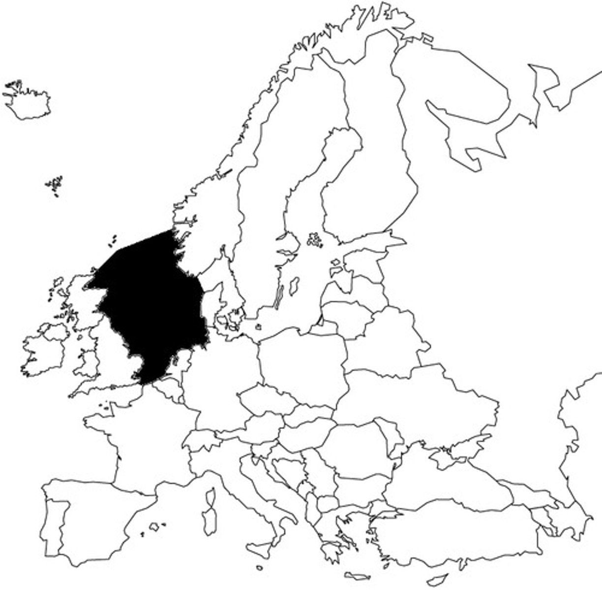 <p>Water east of U.K. and west of Scandinavia</p>
