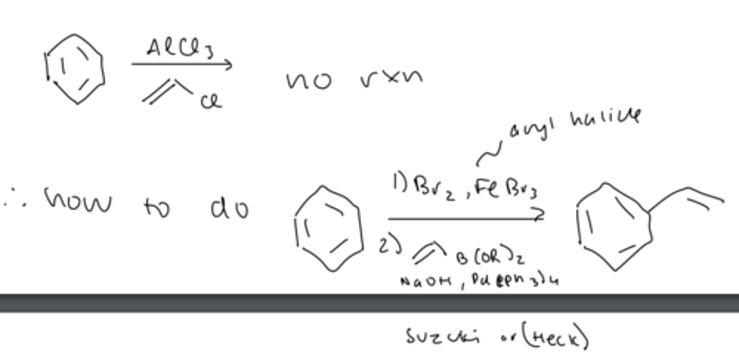 <p>- can be done by using a Suzuki (or Heck) reaction</p>