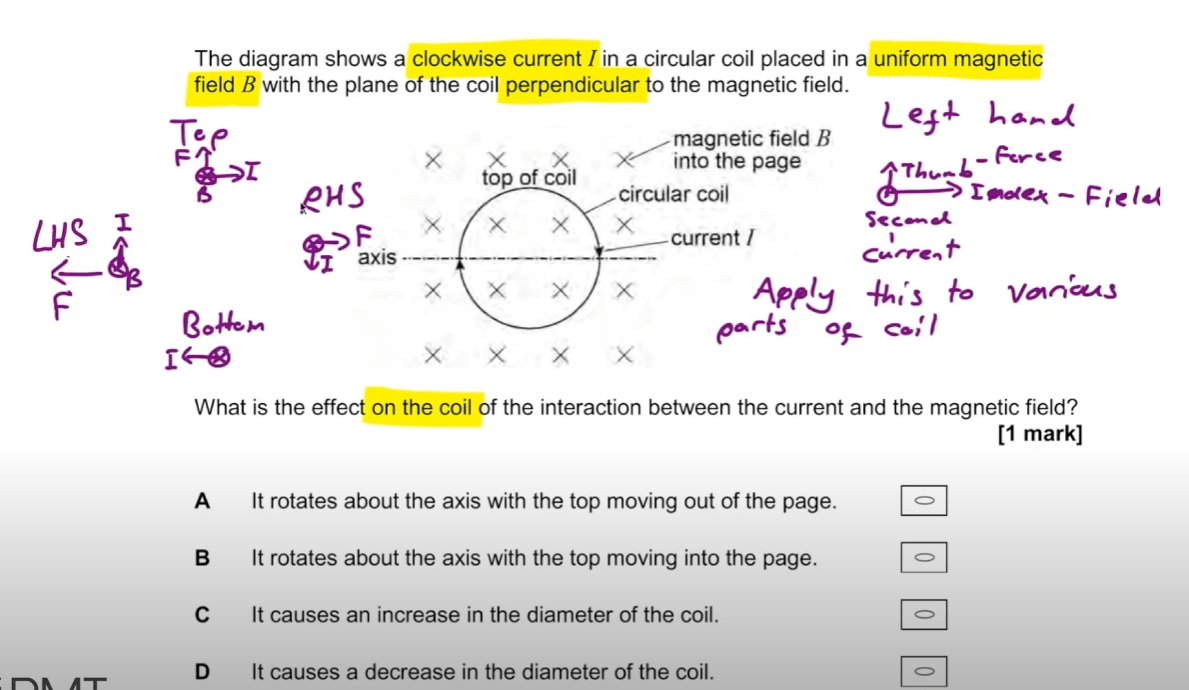 <p>Force exerted outwards in all directions so C</p>