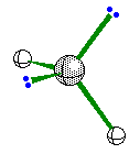 <ol><li><p>two surrounding atoms</p></li><li><p>two lone pairs</p></li><li><p>109.5°</p></li><li><p>four groups</p></li><li><p>two bonding pairs</p><ol><li><p>1 in front</p></li><li><p>1 behind</p></li></ol></li></ol>