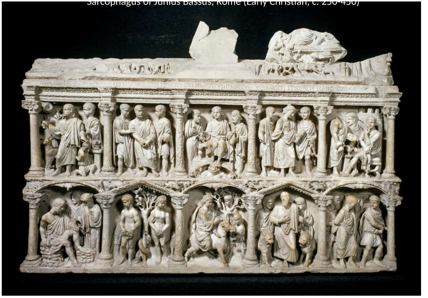 <p>Sarcophagus of Junius Bassus, Rome</p>
