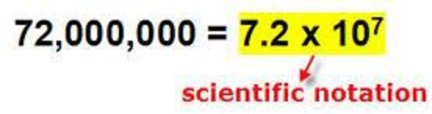 <p>1. Move the decimal point so that the first term is more than 1 and less than 10. 2. The second term is a power of 10 that is equal to the number of times that the decimal point was moved.</p>