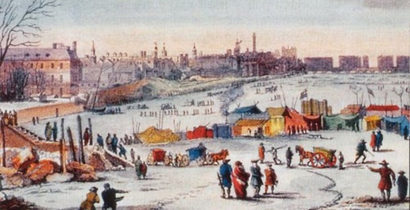 <p>An event that occurred on the River Thames during the Little Ice Age when the river froze over.</p>