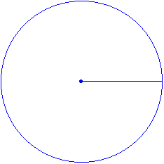 <p><span>The distance from the center of a circle to edge of circle</span></p>
