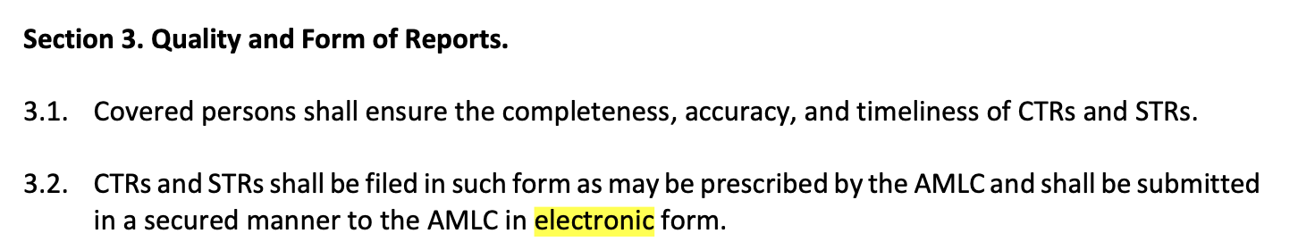 <p>a. Reports must be submitted electronically</p>