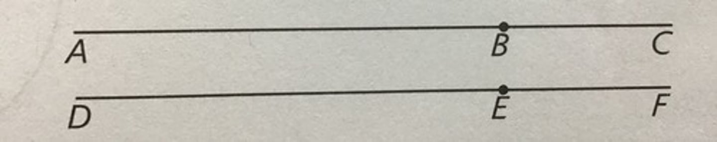 <p>Given: AB=DE BC=EF</p><p>Prove: AC=DF</p>