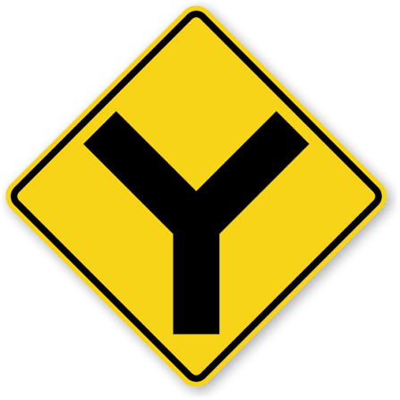 <p>What does a Y-Intersection sign mean?</p>