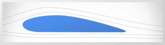 <p>A wing that is creating no lift</p>