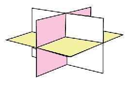 <p>Three; <strong>Right </strong>angles right to each other, breaks into cubes. </p>