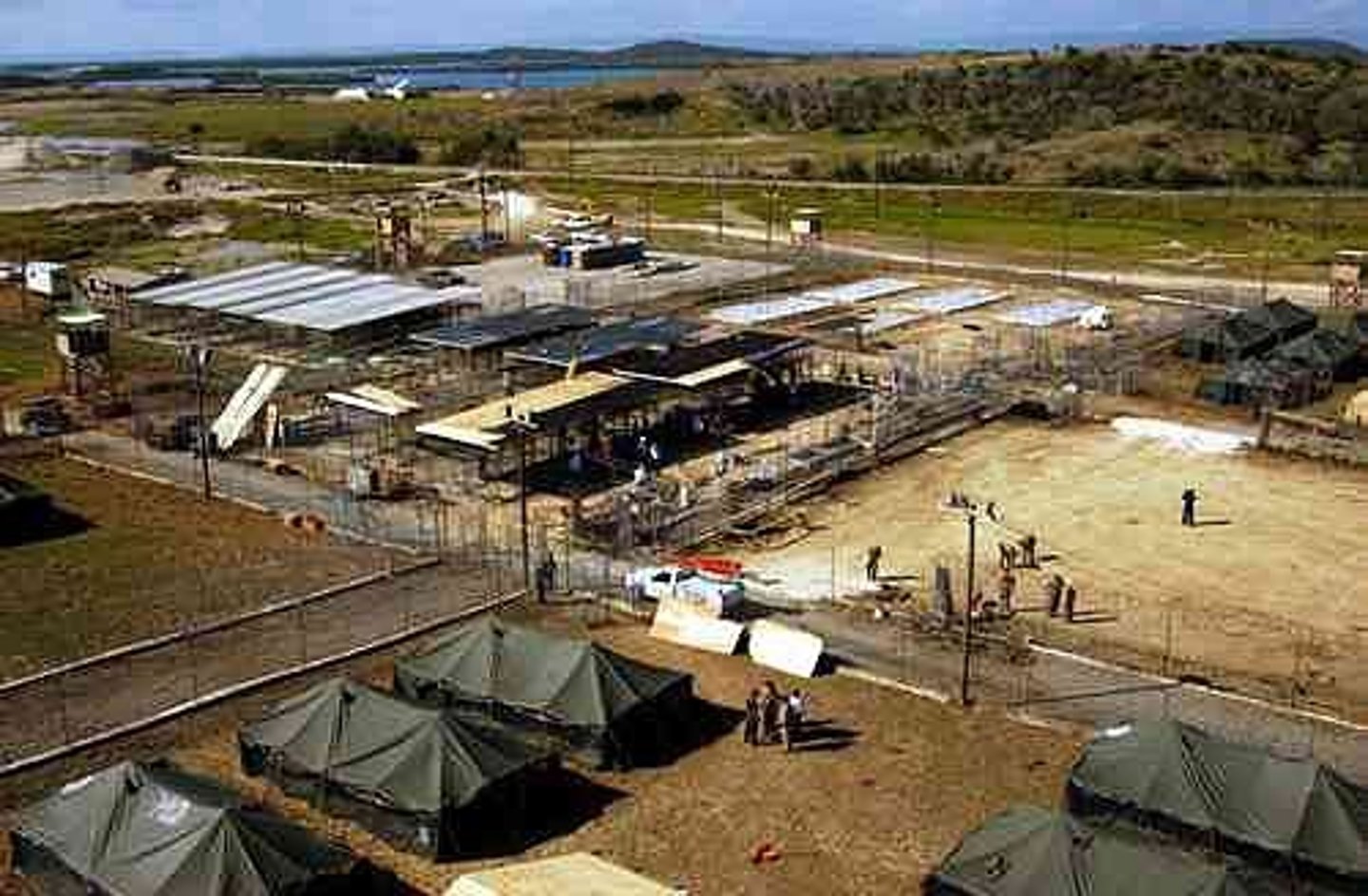 <p>Military base granted to the US in Cuba which is now used as a prison</p>