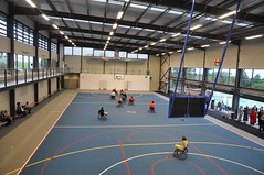 I go to the sports centre with my friends