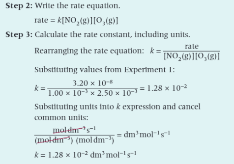 <p>Step 1: Determine the orders, overall order and rate equation by comparing experimental results</p>