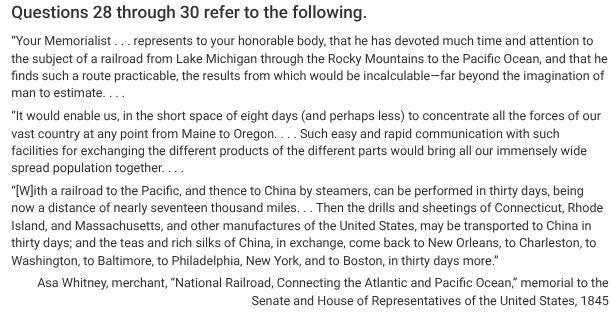 <p>Sentiments of business leaders and politicians like that expressed in the excerpt most likely contributed to which of the following?</p>