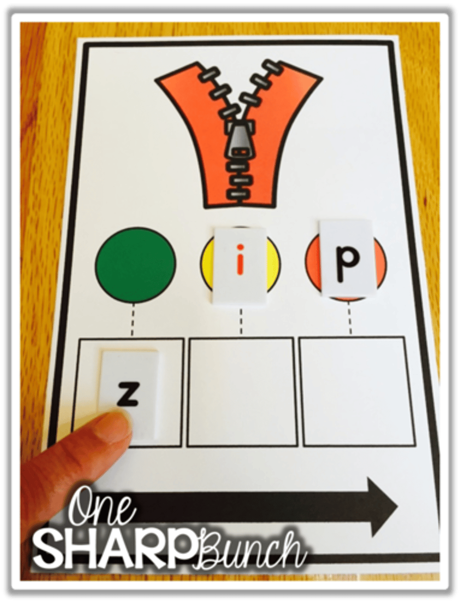 <p>Blending is an important skill beginners use to mimic the process readers go through to sound out a word as in /p/-/a/- /t/ /pat/.</p>