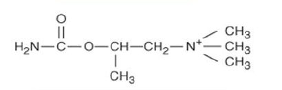 <p>Is this drug a nicotinic receptor agonist, muscarinic receptor agonist, and/or cleaved by ACHE? What is the name of this drug?</p>