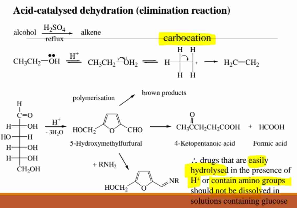 <p><span>Acid-catalyzed reaction produces alkenes.</span></p>