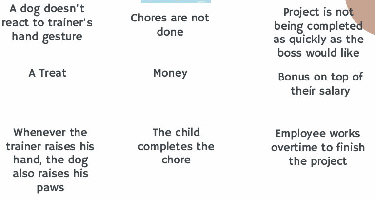 <p>these are example of what type of reinforcement?</p>
