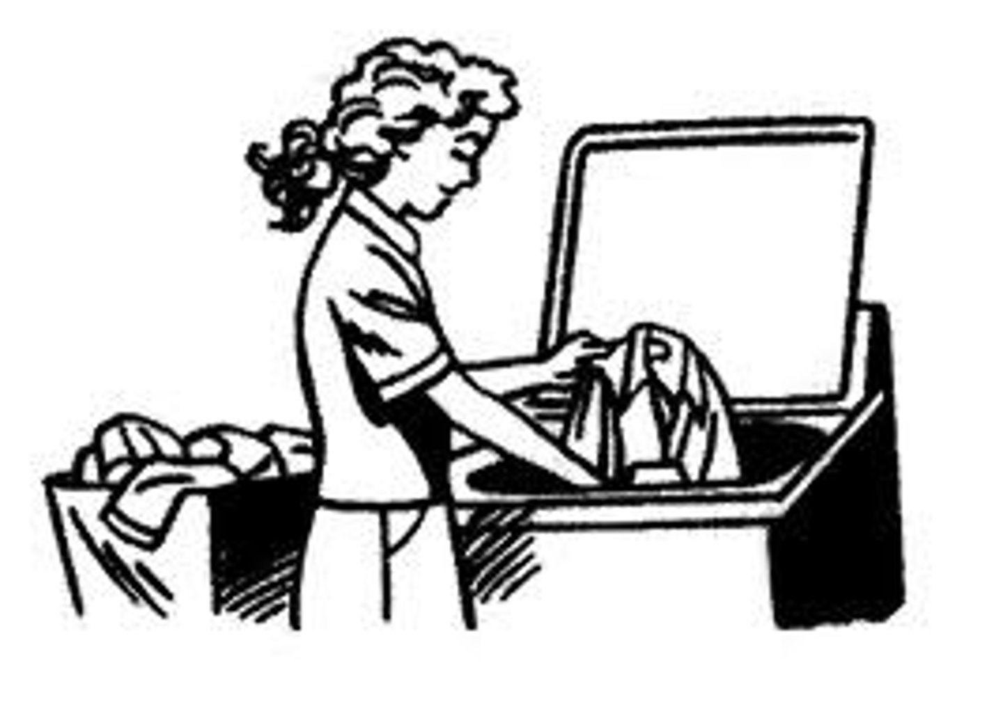 <p>I wash the clothes</p>