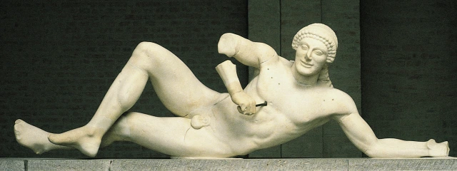 <p>Dying Warrior from East Pediment of Temple of Aphaia</p>