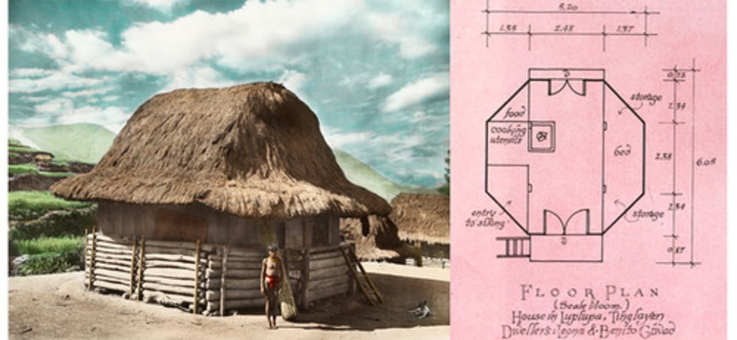 <p>Upper Kalinga House:</p><p>- OCTAGONAL HOUSE</p><p>- Roof ridge is parallel to the sides</p>