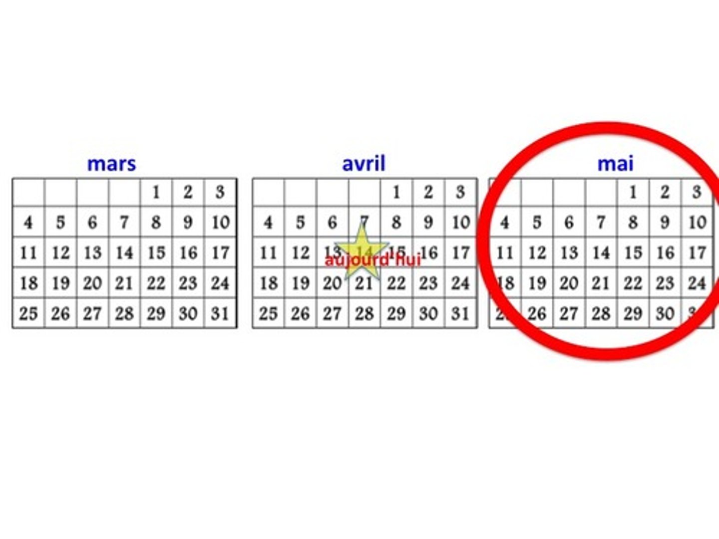 <p>next month</p>