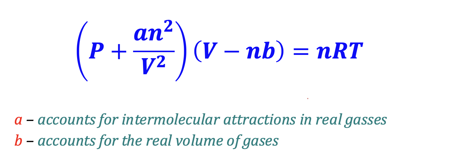 <p>Ideal behavior of real</p><p class="p1">gases at high temperatures can be explained with this equation</p>