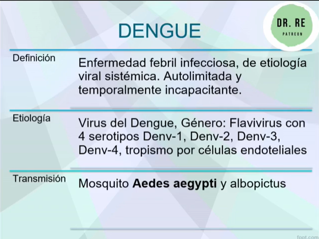 <ul><li><p>VIRUS DEL DENGUE</p></li><li><p>GENERO: FLAVIVIRUS CON 4 SEROTIPOS </p><ul><li><p>DENV-1 </p></li><li><p>DENV-2</p></li><li><p>DENV-3</p></li><li><p>DENV-4</p></li></ul></li><li><p>TROPISMO POR CELULAS ENDOTELIALES</p></li></ul><p></p>