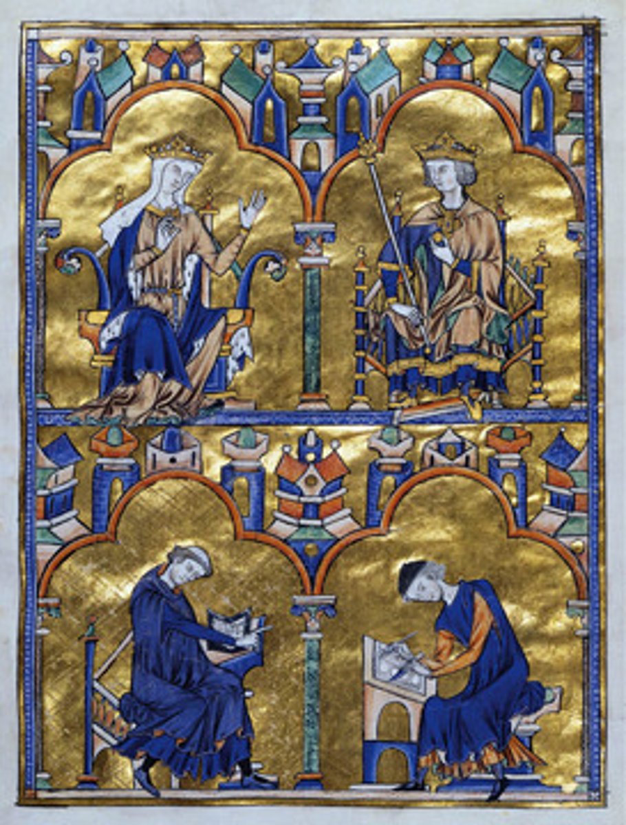 <p>Bibles moralisées.</p><p>Gothic Europe.</p><p>c. 1225- 1245 CE. Illuminated manuscript (ink, tempera, andgold leaf on vellum).(2images,eachfroma separate manuscript)</p>