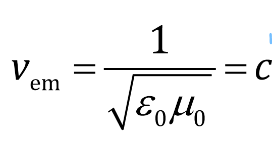 <p>speed of electromagnetic wave (c) </p>